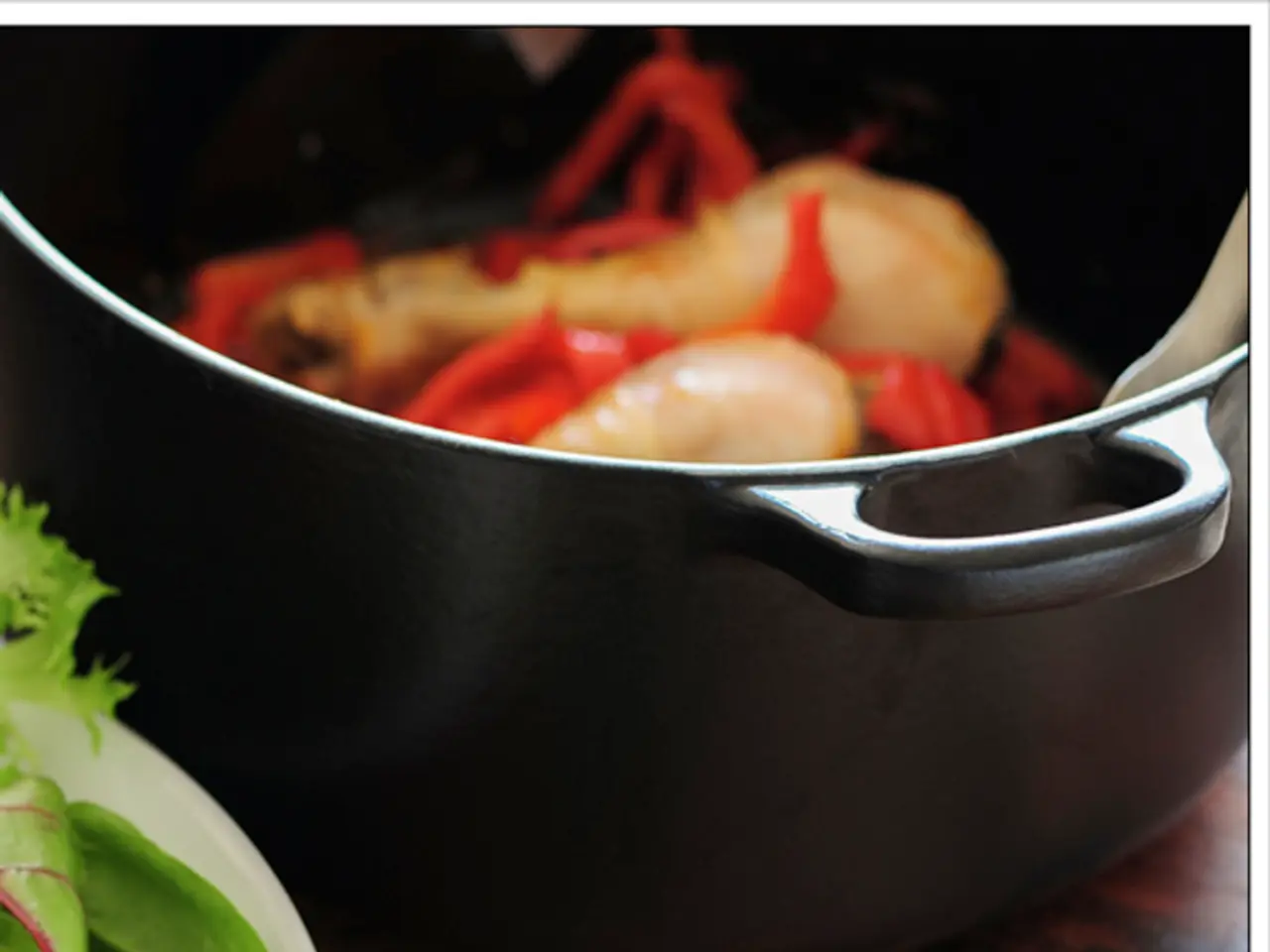 This image consists of a plate on the left side, bowl at the top. On the plate there are some leafy...