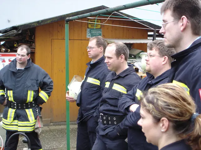 Fire department in North Rhine-Westphalia distribution of fire safety equipment for firefighters