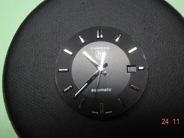 In this image we can see a clock.