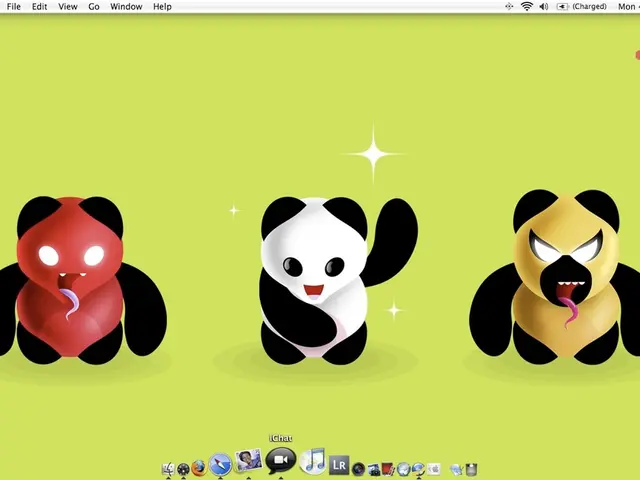 In this image we can see a computer screen and cartoons on it.