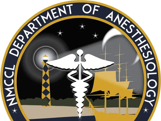 The image shows the logo of the National Medical Center (NMC) Department of Anesthesiology, which...