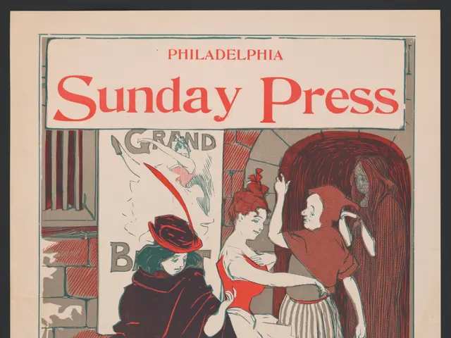 The image shows a poster for the Philadelphia Sunday Press from September 29, 1895. It features a...
