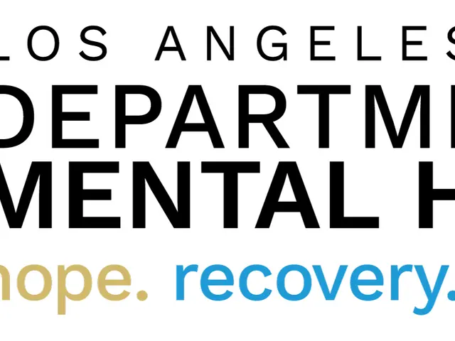 The image shows the logo of the Los Angeles County Department of Mental Health, which consists of a...