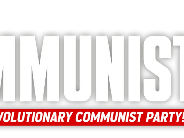 The image shows a poster with the text "The Communist Towards a Revolutionary Communist Party"...