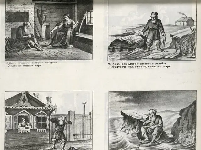 The image shows a page from a book with six pictures of people in different situations. The...
