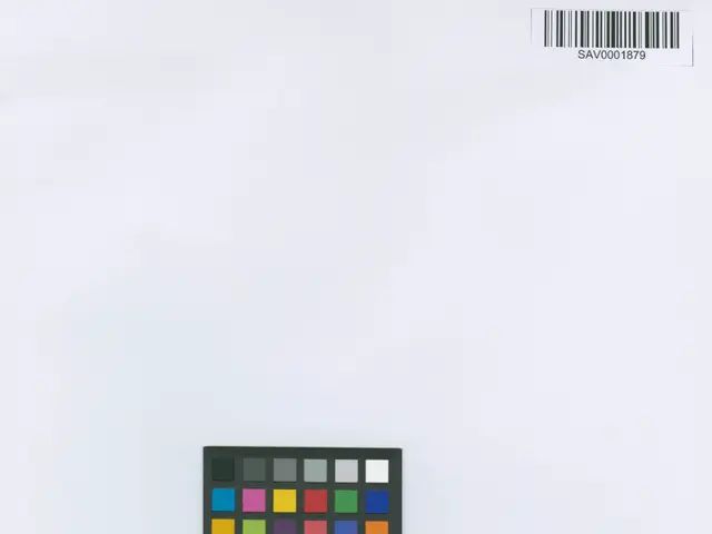 The image shows a white paper with a bunch of wheat on it, along with pictures, text, a barcode,...