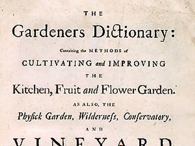 The image shows a paper with the text "The Gardener's Dictionary: Cultivating and Improving the...