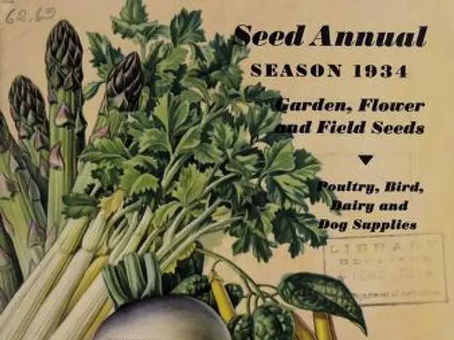 The image shows a poster with a variety of vegetables, including a tomato, asparagus, and other...
