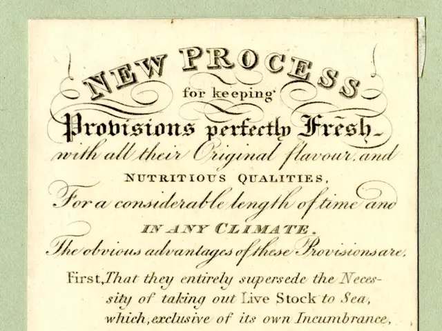 The image shows a paper with text written on it and a stamp on the left side. The text reads "New...