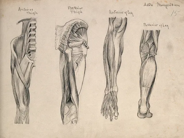 The image shows a page from a book with a drawing of four different types of muscles, each labeled...