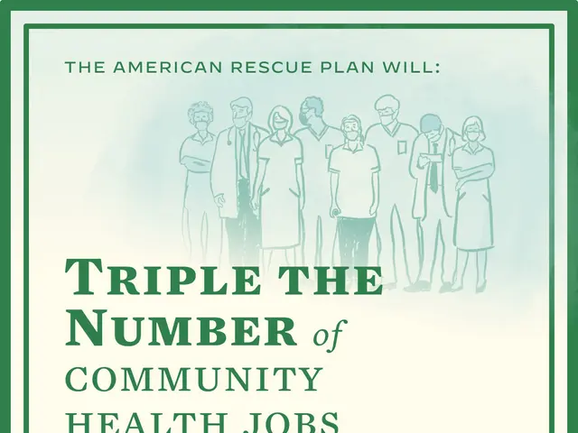 The image shows a poster with a picture of several people and text that reads "Triple the Number of...