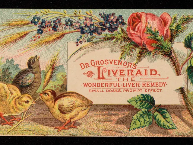 The image shows a poster with pictures of birds, flowers, leaves, and fruits, as well as text that...