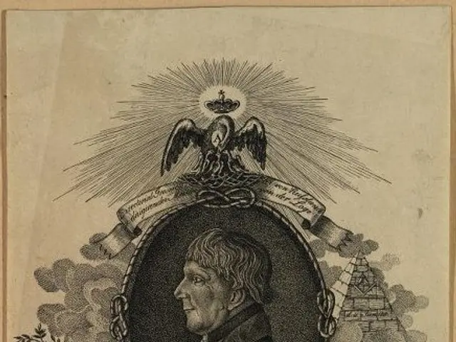 The image shows an old book with a drawing of Johann von Boeber, a German philosopher, on the...