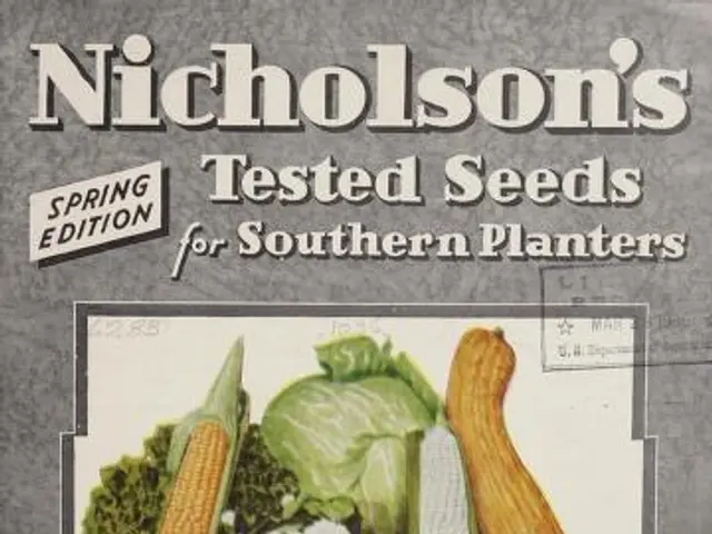 The image shows a poster featuring a variety of vegetables from Nicholas' Tested Seeds for Southern...