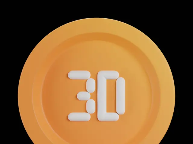 The image shows an orange pill with the number 30 on it, indicating that it is a medication.