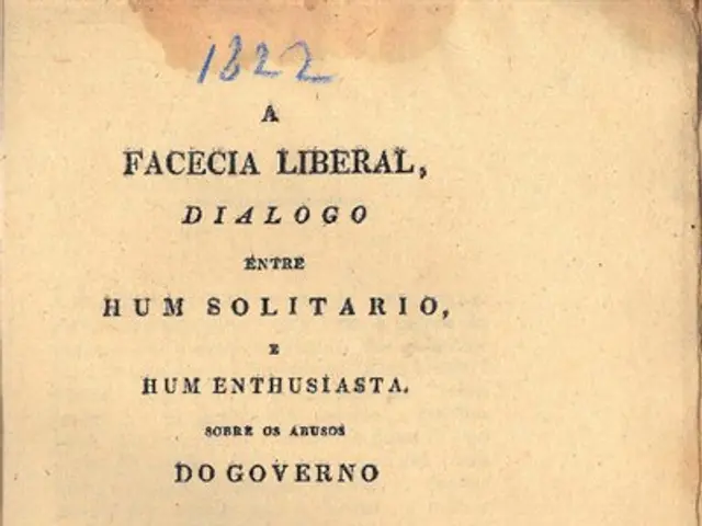 The image shows an old book with a black and white image of a man's face on it. The text on the...