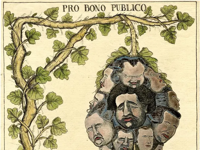 The image shows a poster with a tree in the center, surrounded by faces of people. At the bottom of...